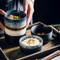 creative simple small ceramic japanese rice bowl soup bowl homemade restaurant seasoning breakfast bowl