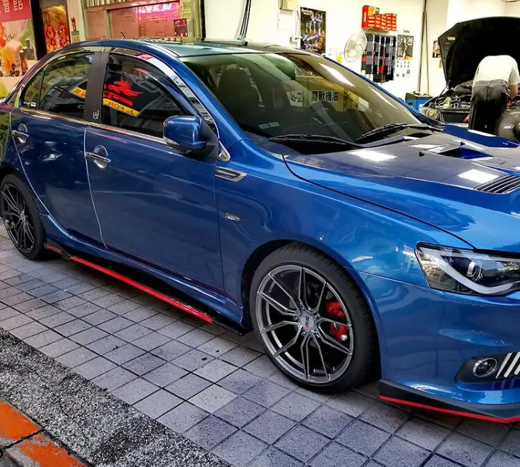 4 шт. ABS глянцевые черные качающиеся панели из углеродного волокна боковые кузова