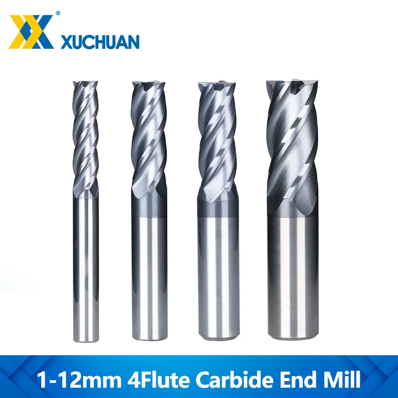 CNC Router Bit 4 Flutes HRC50 Carbide End Mill 1-12mm Tungsten Steel Milling Cutter Cutting Tools Wood Metal Tool | Инструменты