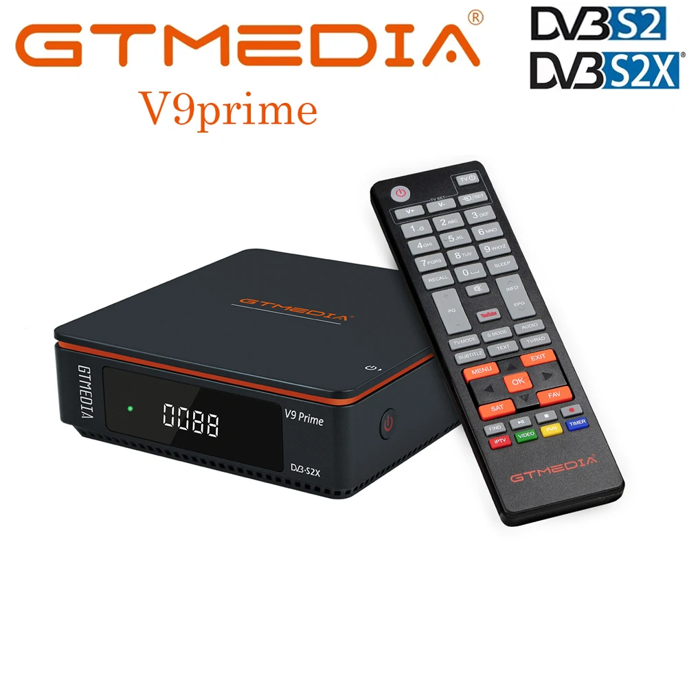 

GTMEDIA V9prime Satellite Receiver Compatible With DVB S / S2 / S2X Xstream Card Smart Online TV App Built-in 2.4G WIFI