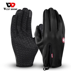 Перчатки для велоспорта, зимние, ветрозащитные, с сенсорным экраном