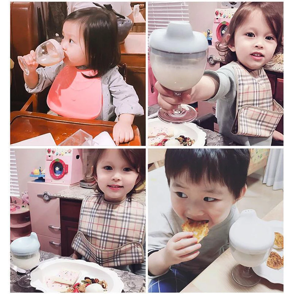 

Home Children's Milk Cup Feeding Kids Toddler Newborn Baby Drink Cups Water Bottles Kids Drinking Sippy Straw Infantil Drinker