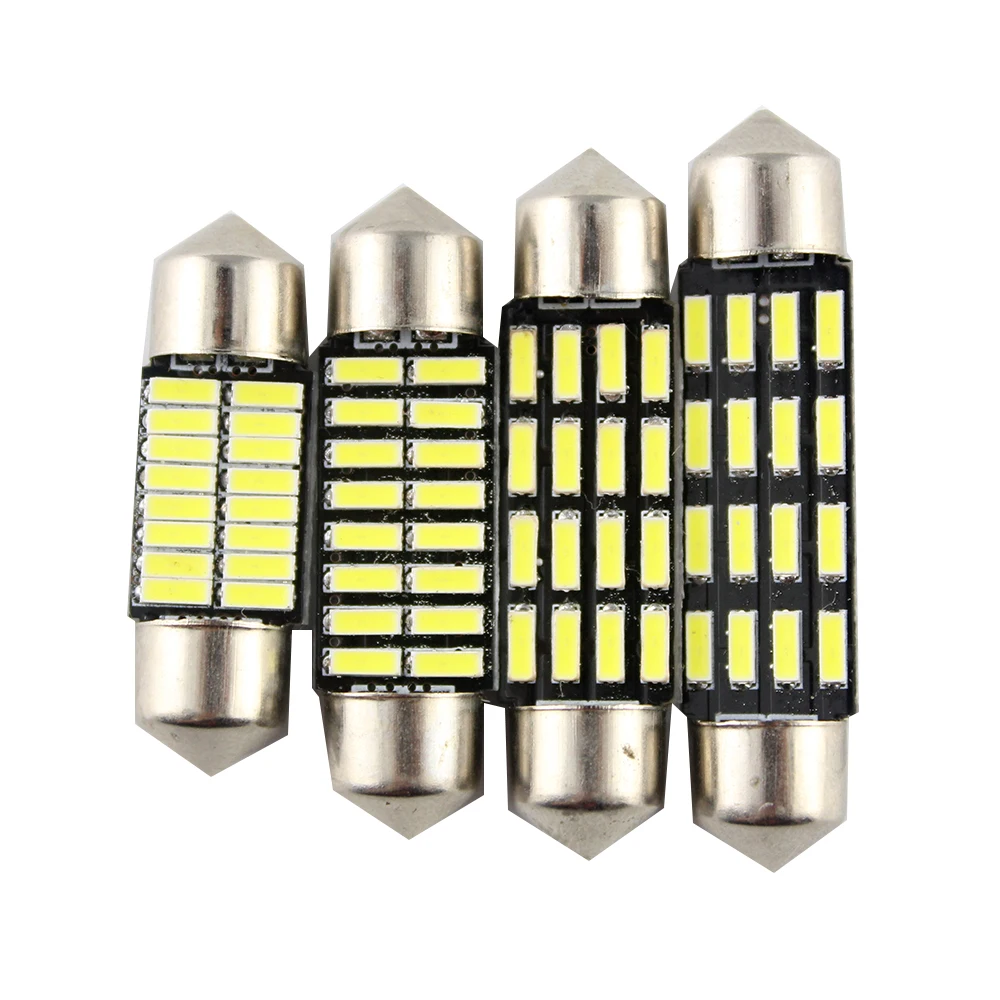 YM E-Bright 100 шт C5W Led 4014 16 SMD 16 Leds Внутреннее освещение 31 мм 36 мм 39 мм 41 мм гирлянда купольные лампы светильник для чтения 180LM