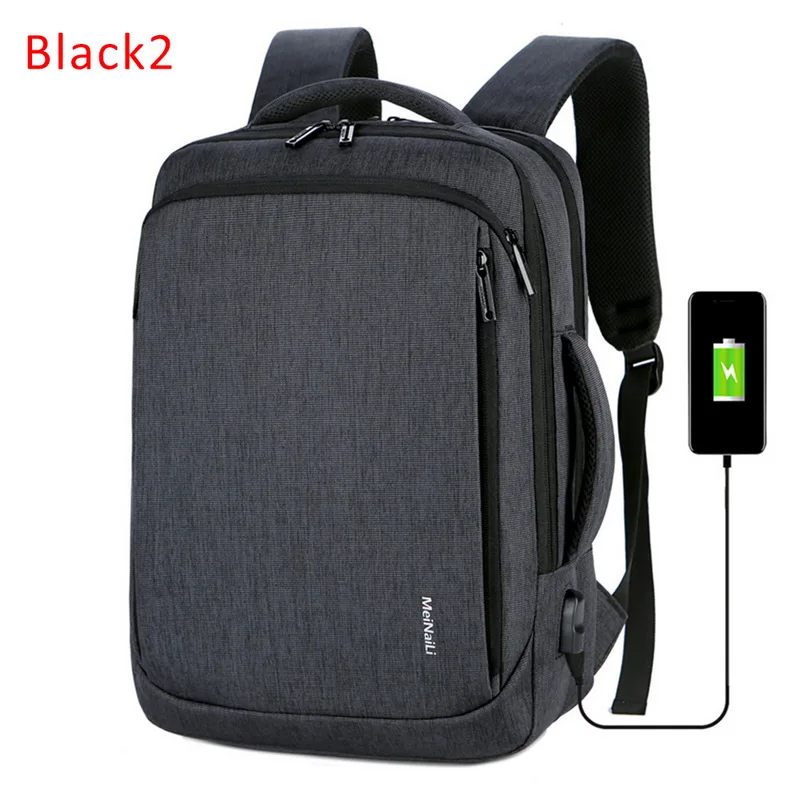 A black Oxford HEFLASHOR рюкзаки для ноутбука мужские рюкзаки бизнес ноутбук Mochila водонепроницаемый рюкзак зарядка через usb сумки для путешествий - Цвет: A black Oxford