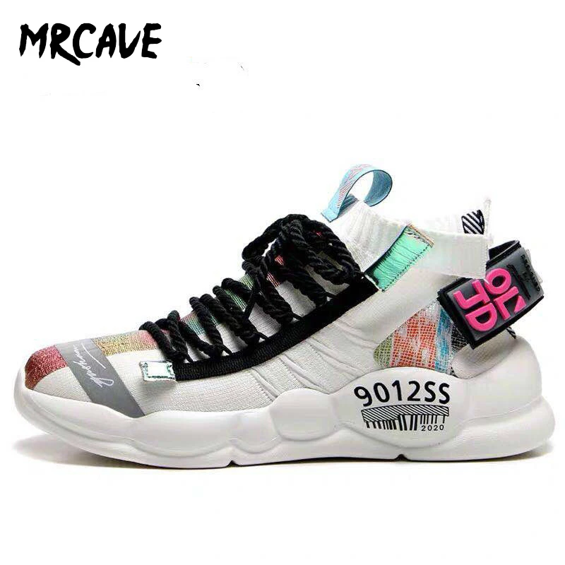 MRCAVE/Новинка года; повседневные кроссовки; Мужская модная обувь; дышащая сетчатая обувь для мужчин; студенческие удобные Прогулочные кроссовки на шнуровке