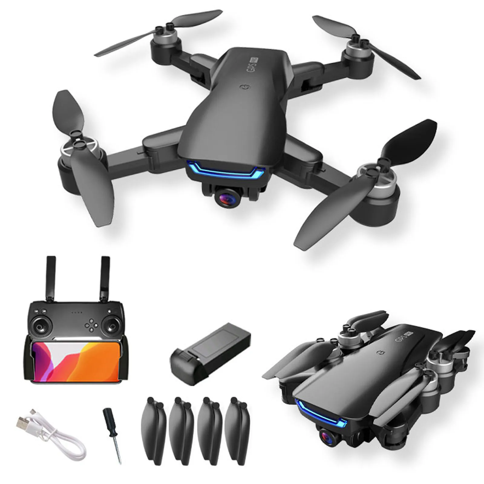 

Drone With Double Hd Camera Gps 4k 5g Wifi Fpv Optical Brushless Rc Quadcopter Funny Children Outdoor Educational Toy L3