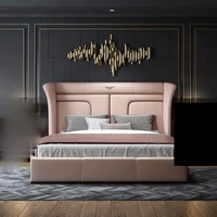 italian light luxury minimalist double bed