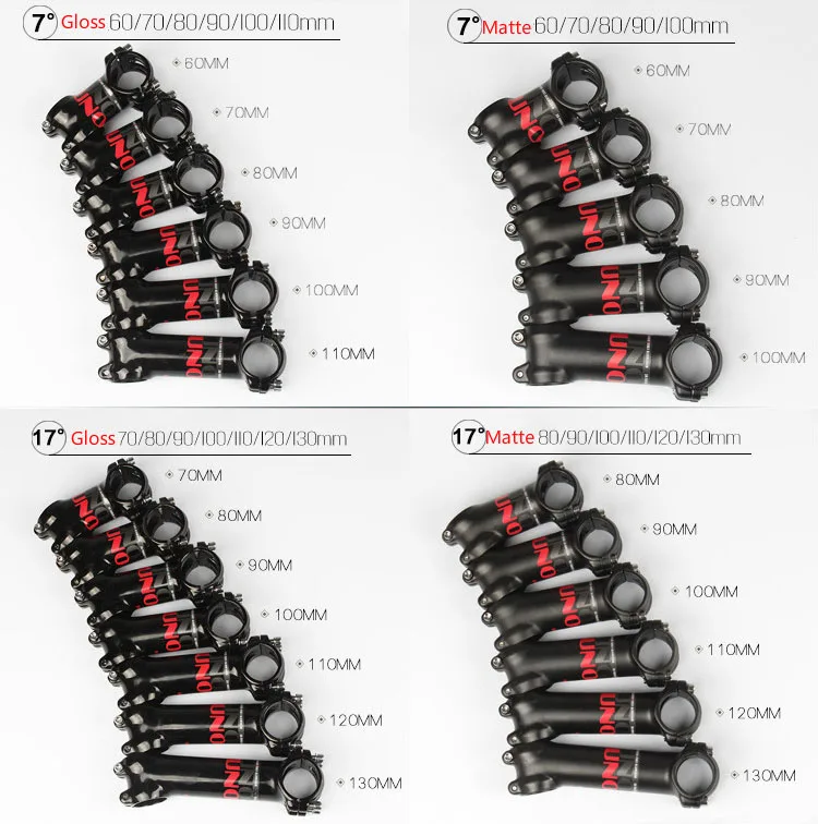 Велосипедный стержень UNO MTB штырь для горного велосипеда 7/17 градусов