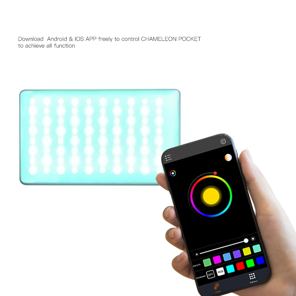 Хамелеоновый карманный светодиодный светильник RGB с управлением через