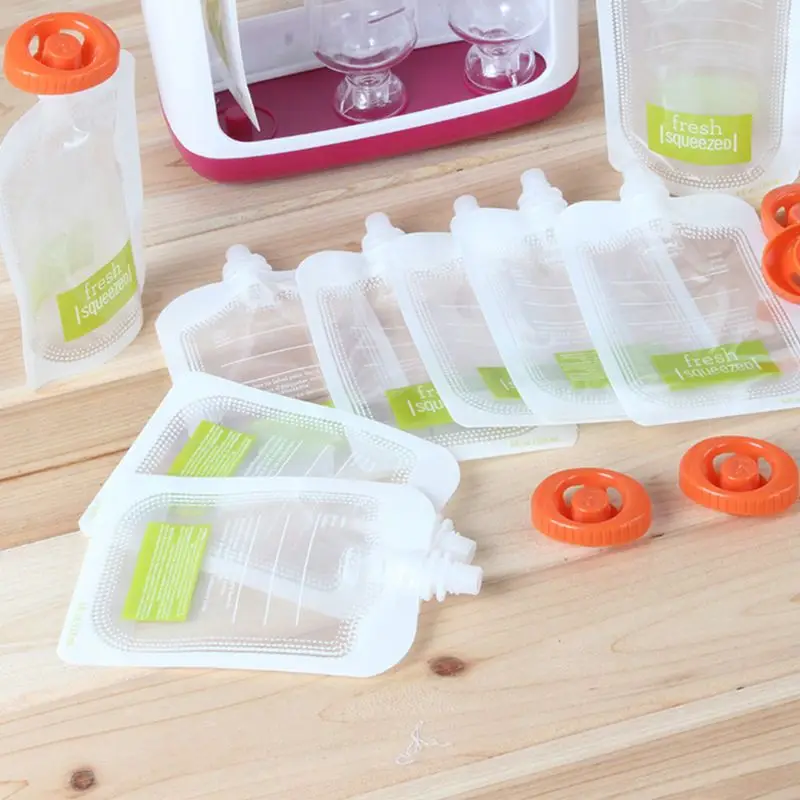 

10 Pcs Children Puree Squeezer Home Kitchen Dispenser Accessories Baby Food Fresh Storage Bag Sub-package D55E
