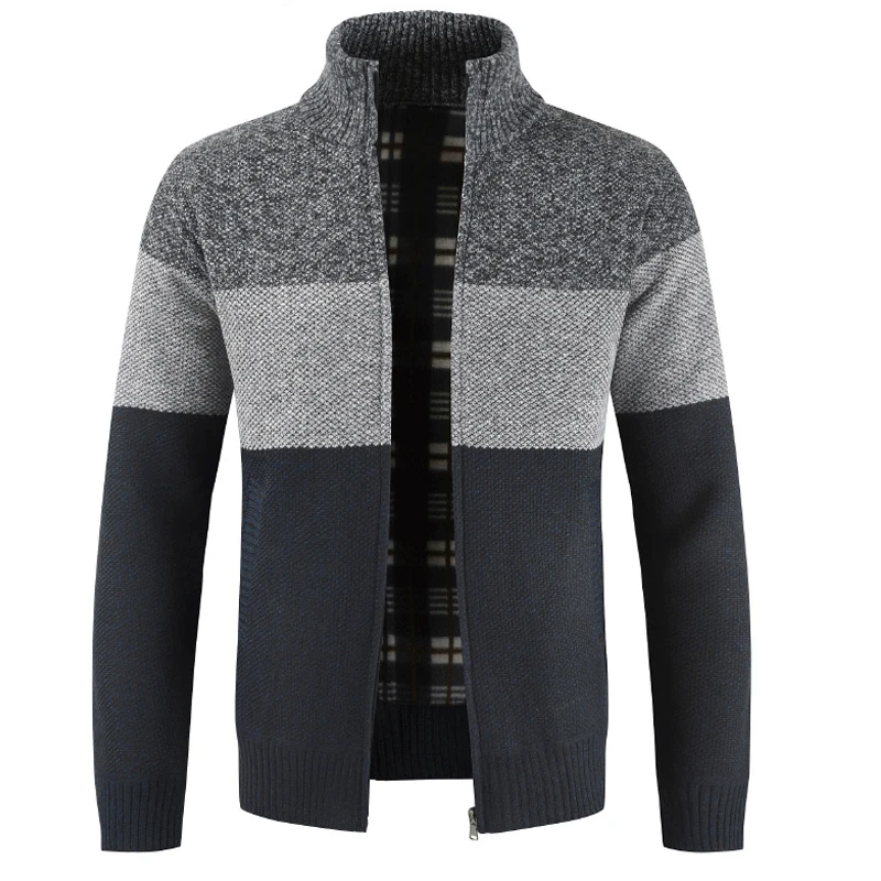 Новинка 2019 мужской зимний Повседневный шерстяной кардиган свитер пальто джемпер