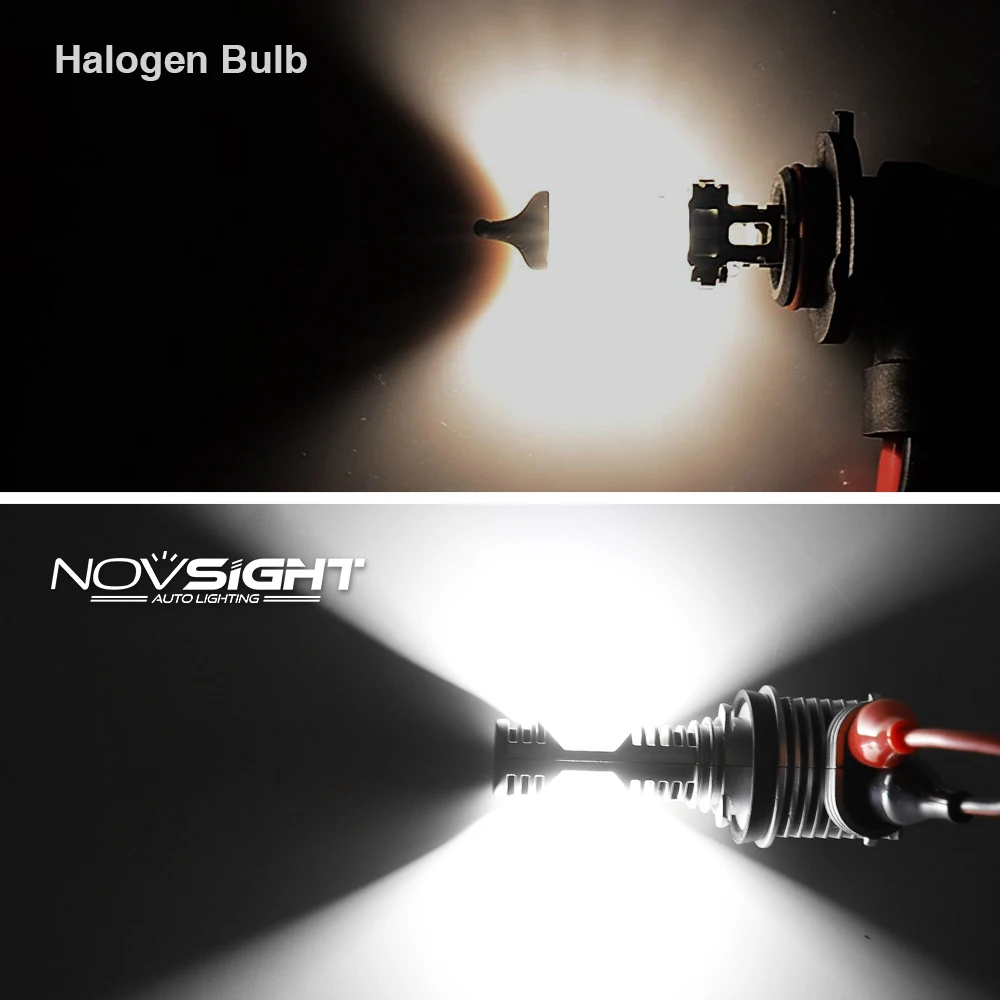 Novsight Новый H4 светодиодный Hi lo автомобильный H7 лампы для фар H11 9005 9006 12000LM 6000K 12 В