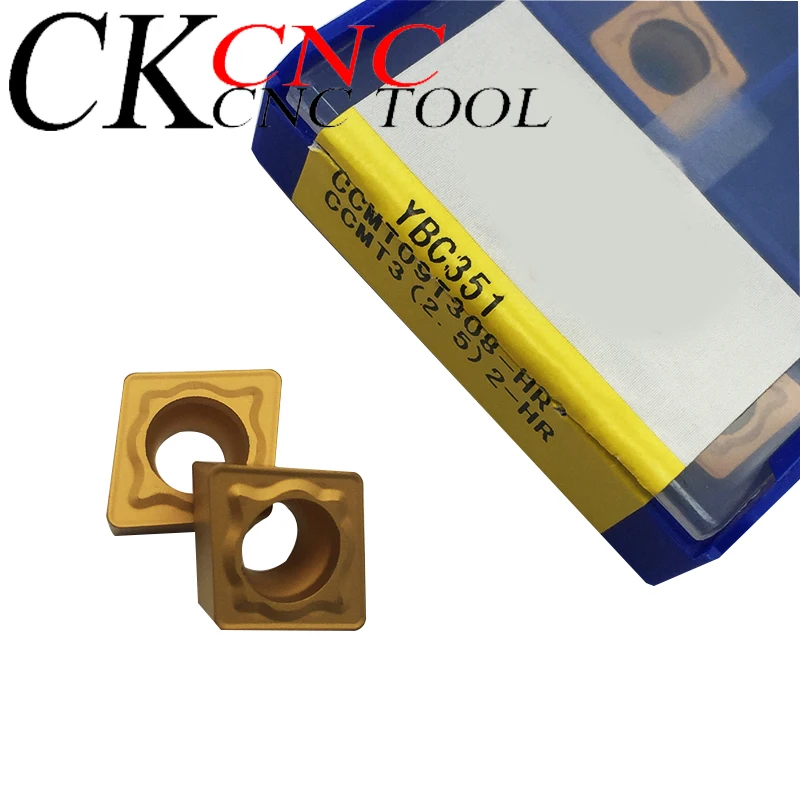 10 шт. CCMT09T308 HR YBC251 YBC351 cnc latheCCMT09T308 токарные инструменты карбидная вставка для