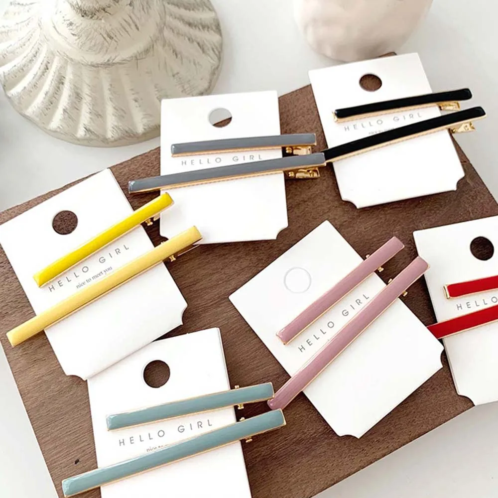 2 шт./компл. модные Винтаж Для женщин Красочные Твердые Акриловые толстые заколки