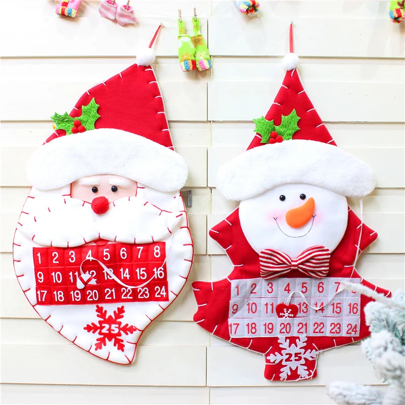 

Felt DIY Christmas Tree Advent Hotel Lobby Hanging Christmas Three-dimensional Calendar Christmas Supplies Wholesale with Pocket