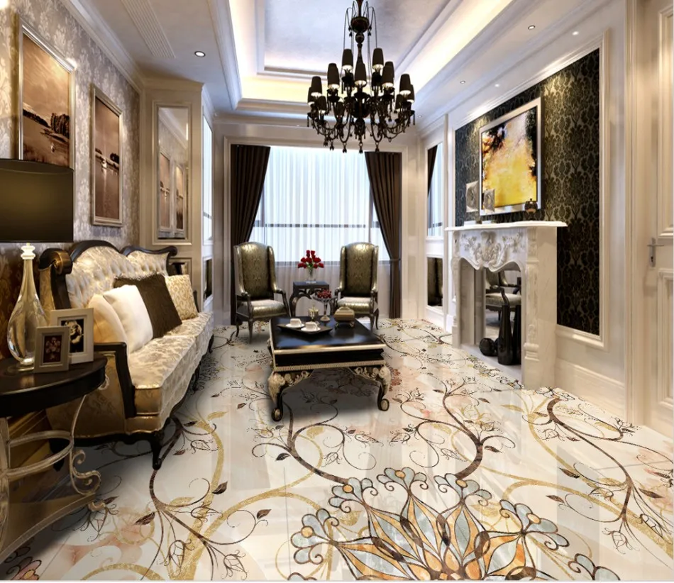 Самоклеящиеся настенные 3d картины на пол ПВХ водостойкие для лобби отеля