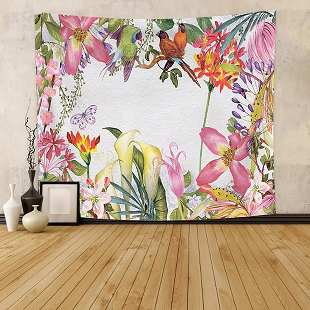 

Flower On The Window Wall Tapestry Aesthetic Room Decor Wall Hanging Art Carpet Bohemian Decorative Living Room Big Blanket