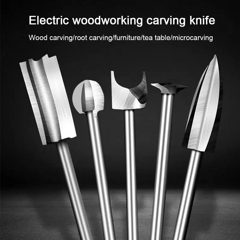 

Wood Engraving Drill Bit Set Steel Solid Carbide Grinding Burr For Woodworking Drilling Carving Engraving Bit