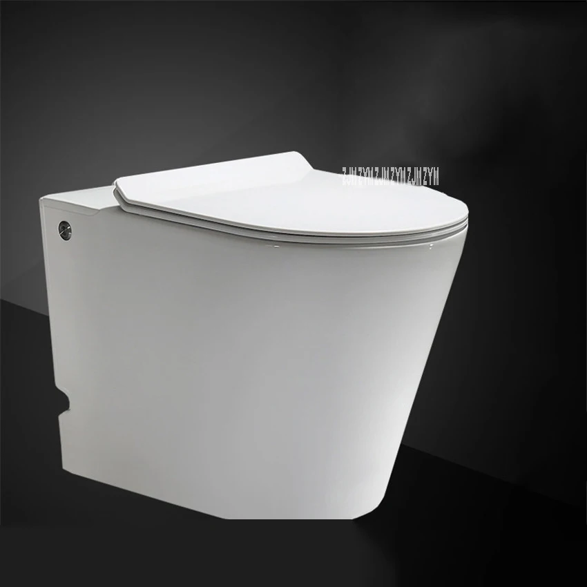 side button P-Trap A376 A380 ванная комната электрический импульс Туалет Tankless цельный ночной табурет Санузел Предотвращающая появление запаха Сифон-вихревой керамический унитаз - Цвет: side button P-Trap