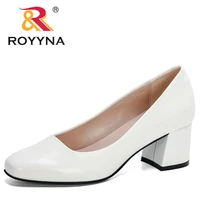 royyna 2020 new arrival high heels popular style leather ladies shoes slip on pumps women shoes office footwear feminimo comfy