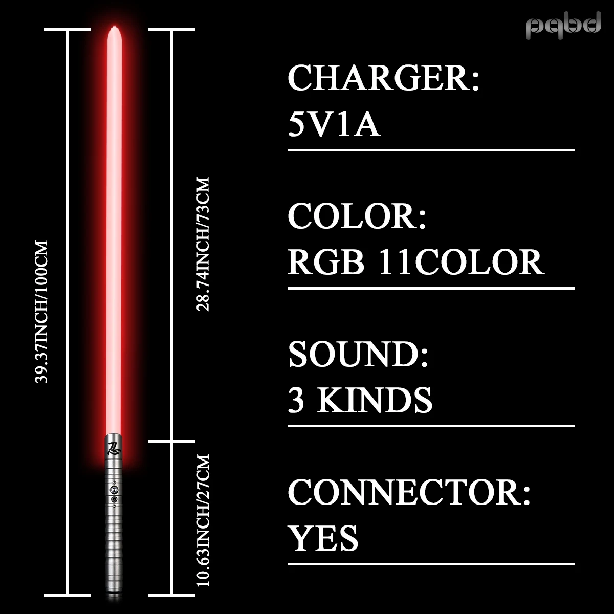 

pqbd Customized Engraved Chinese Character Lightsaber Personalized Laser Sword Heavy Dueling Sound Force FOC FX Blaster Saber