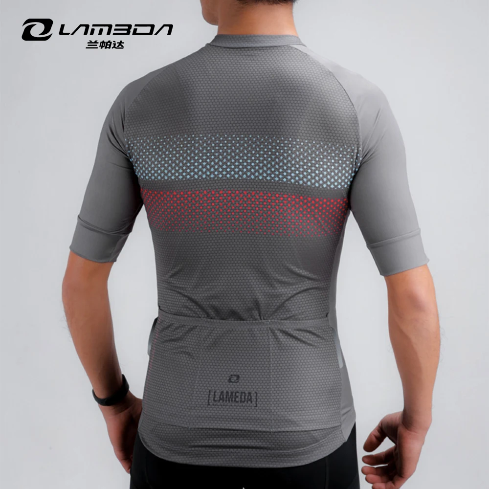 Летняя велосипедная футболка LAMBDA мужская рубашка с коротким рукавом одежда