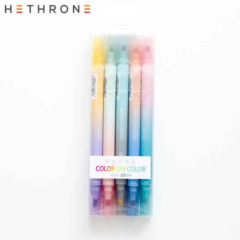 5 шт. двусторонние фломастеры для рисования Перманентная краска | Канцтовары