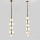 Скандинавские светильники для столовой, лестницы, стеклянный шар, креативная личность, гостиная, уголок, магазин, бар, образец комнаты, Подвесная лампа