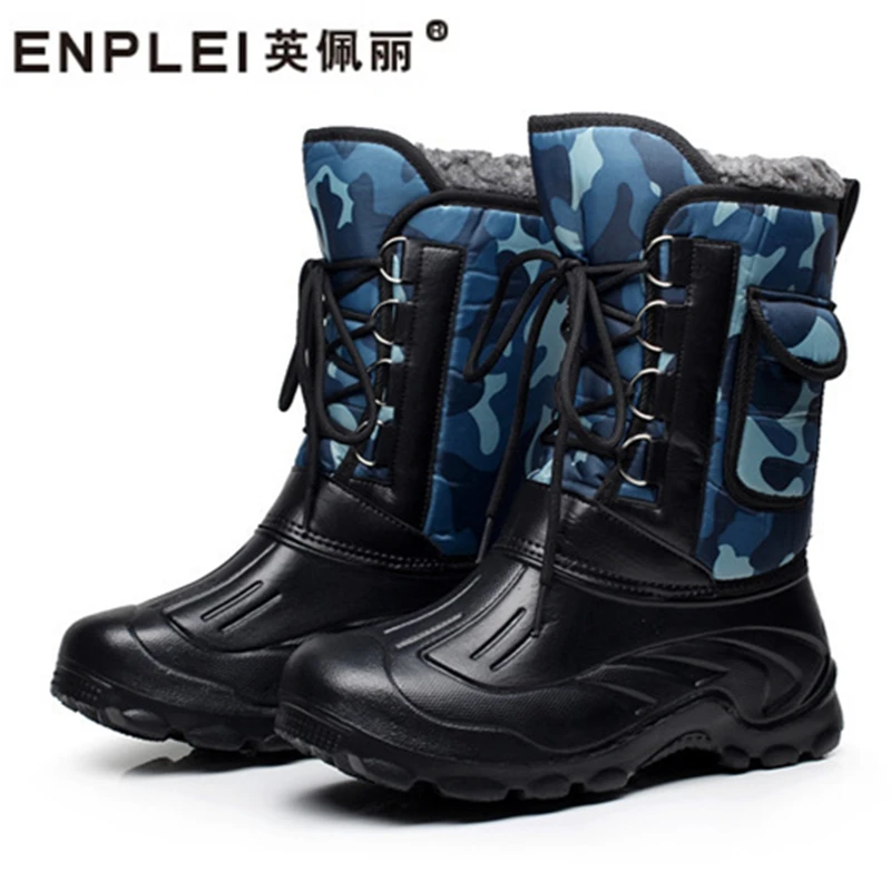ENPLEI/мужские зимние ботинки Мужские уличные Водонепроницаемые Рыбацкая обувь до