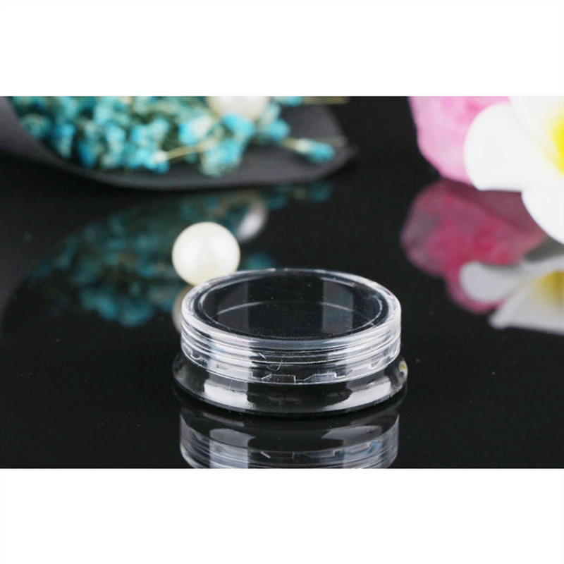 3 г портативные пластиковые косметические пустые баночки прозрачные флаконы