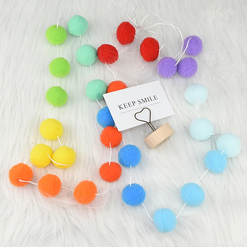 Качественный мягкий помпон 3 см пушистый шар кисточка гирлянды ручной работы