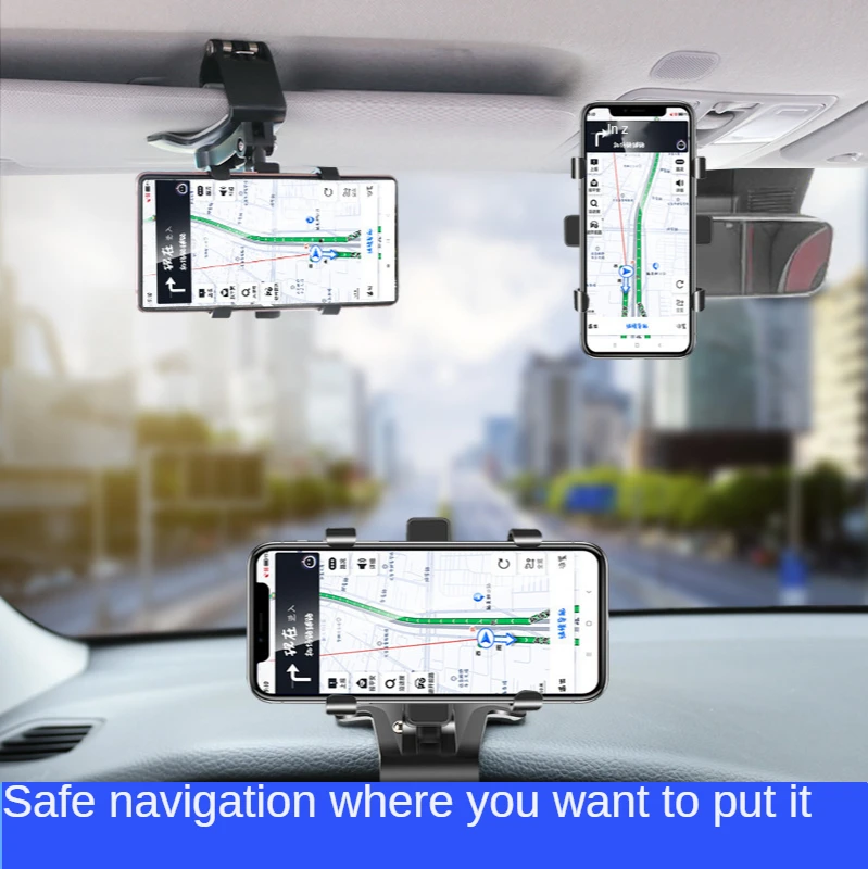 

Car multi function mobile phone holder car dashboard rearview mirror car navigation support sun visor mobile phone holder