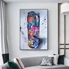 Настенные постеры с граффити, Абстрактная Картина на холсте с изображением питьевой бутылки, современные настенные картины для гостиной и дома