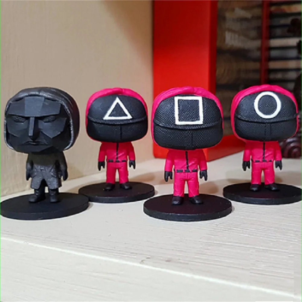 

Squid Resin Sculpture Kdrama Korean Mask Man Model Statue Figurine Doll