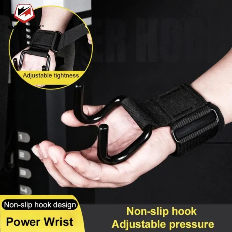 

WIN.MAX 2pcs Wrist Support With Hooks Anti-slip Adjustable Gloves Gym Fitness Weight Lifting Arms Strength Training Strap Grip