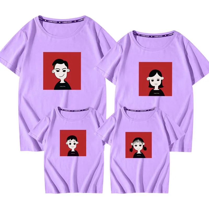 Летняя семейная Одинаковая одежда для отца матери дочери сына смешная футболка с