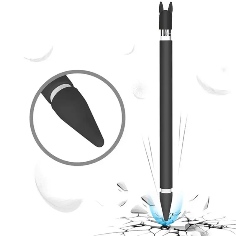 Милые заячьи ушки анти-прокрутки Мягкая силиконовая защитная крышка для задней