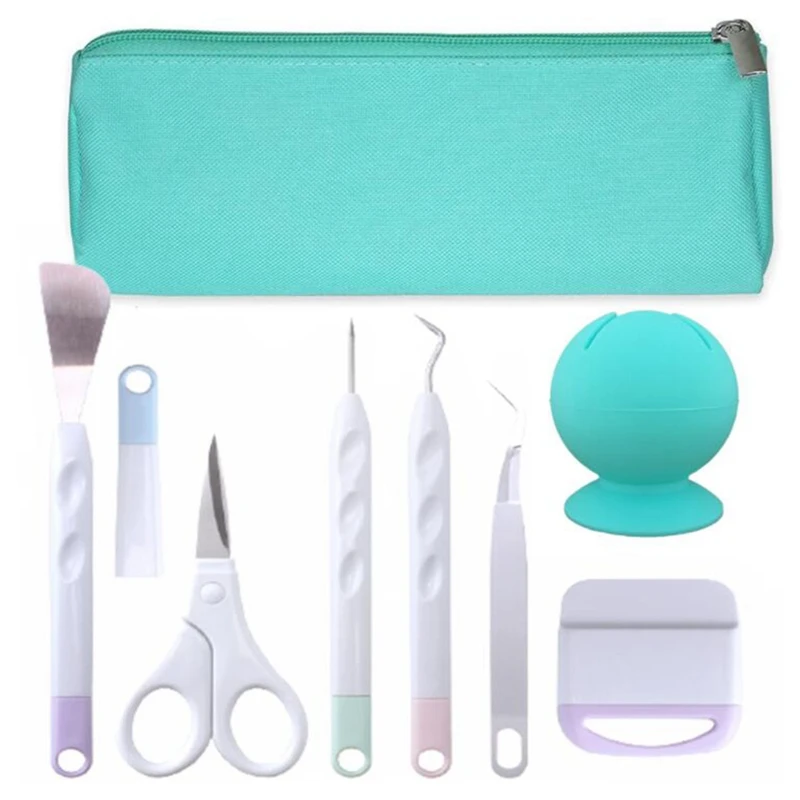 

8Pcs DIY Cardstock Crafting Basic Tools Kit Vinyl Weeding Tools Set Silhouette Embossed Wording Tool For Cricut Maker