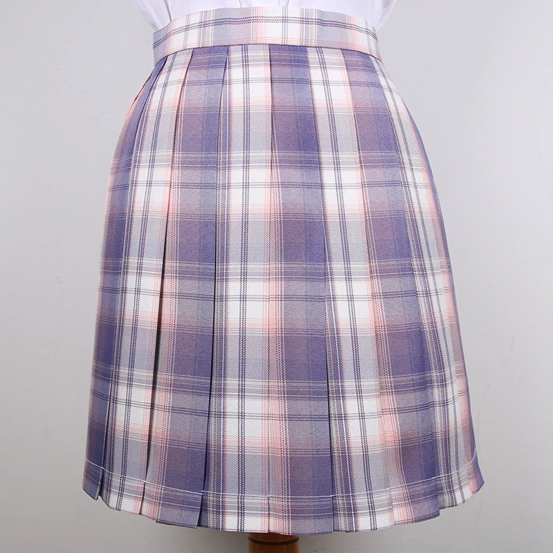 

A-line School Girl Uniform Plaid Skirt Jk Skirts 2021 Short Skirt High Waist Pink White Summer Y2k Tutu Skirt Dress Cloths