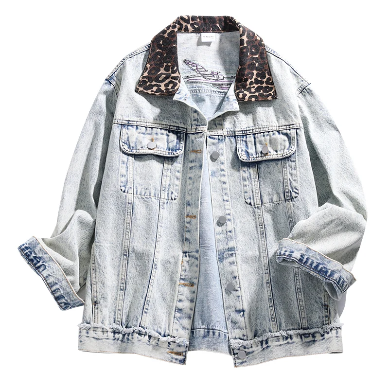 Новинка весны 2020 свободная джинсовая куртка Женская Корейская однобортная с