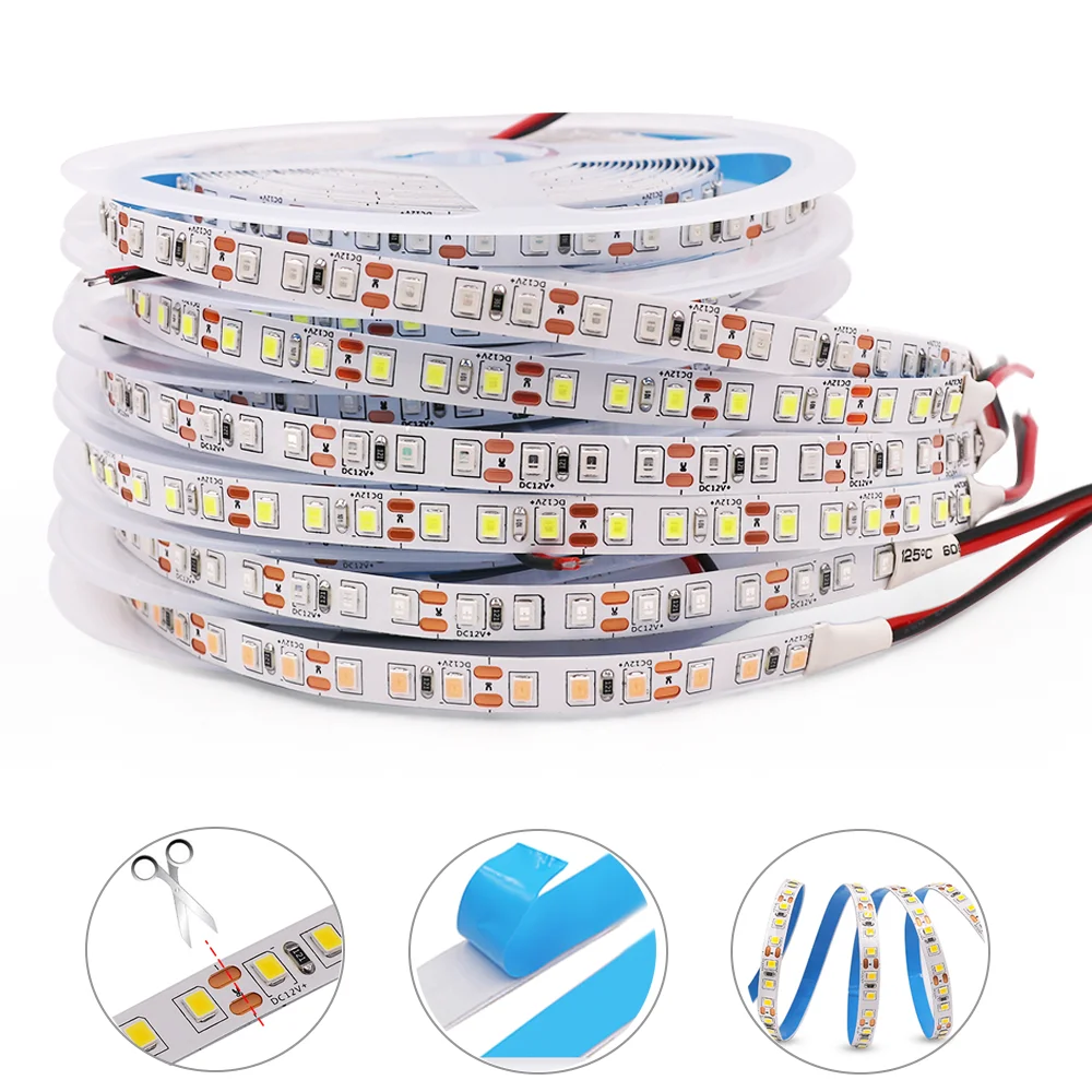 

GAHADA светодиодная лента 5м SMD2835 12В белый/теплый белый/красный/зеленый