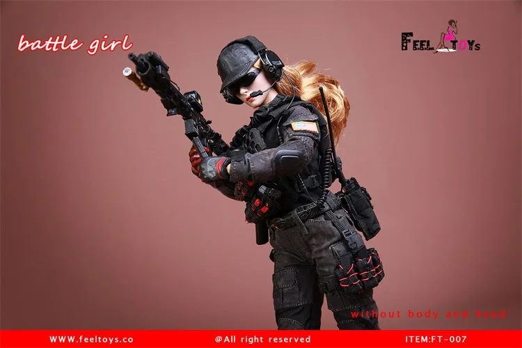 

1/6 Battle Girl Clothes Set Feeltoys FT007 Tactical Uniform Clothing Accessories Fit 12'' Female Action Figure Body