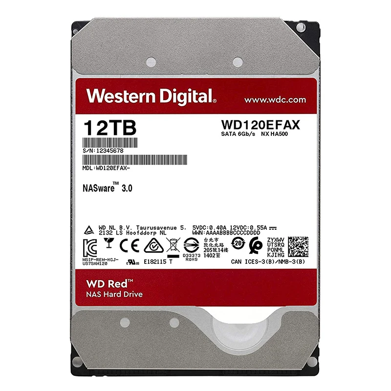 Жесткий диск Western Digital WD Red NAS 6 ТБ 8 10 12 5400 об/мин класс SATA Кэш память 256 Мб 3 5 дюймовый