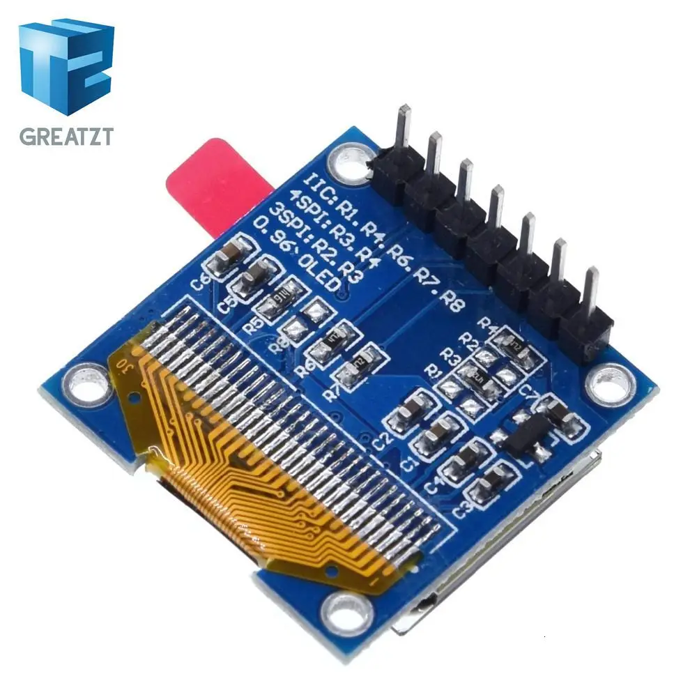 0,96 дюймов IIC Серийный желтый синий OLED дисплей модуль 128X64 IEC SSD1306 12864 плата с ЖК-экраном GND VCC SCL SDA 0,9" для Arduino