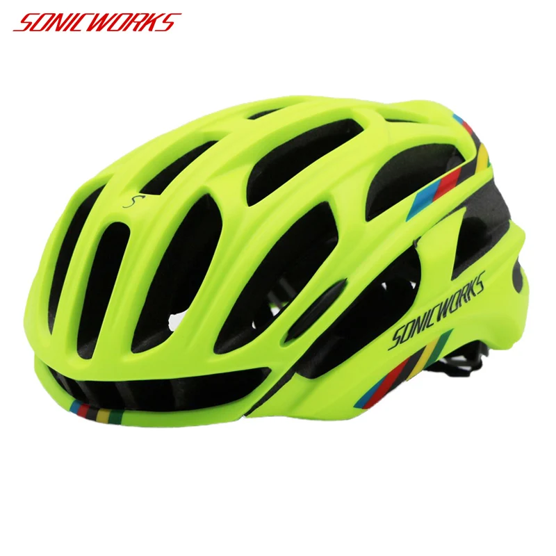 

SONICWORKS Bicycle Helmet Cover With LED Lights MTB Mountain Road Cycling Bike Helmets Men Women Capaceta Da Bicicleta SW0002
