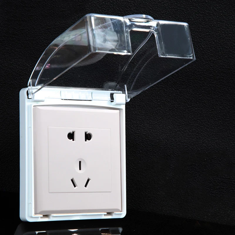 Plastic Switch Waterproof Cover Box Wall Light Socket Doorbell Flip Bathroom Kitchen Dustproof Protective Covers | Дом и сад