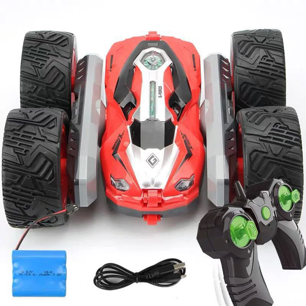 1:12 Rc автомобиль 4wd большой размер внедорожный пульт дистанционного управления автомобиль Дрифт трюк деформация двухстороннее автомобильное колесо перезаряжаемая детская игрушка - Цвет: 26X25X11CM