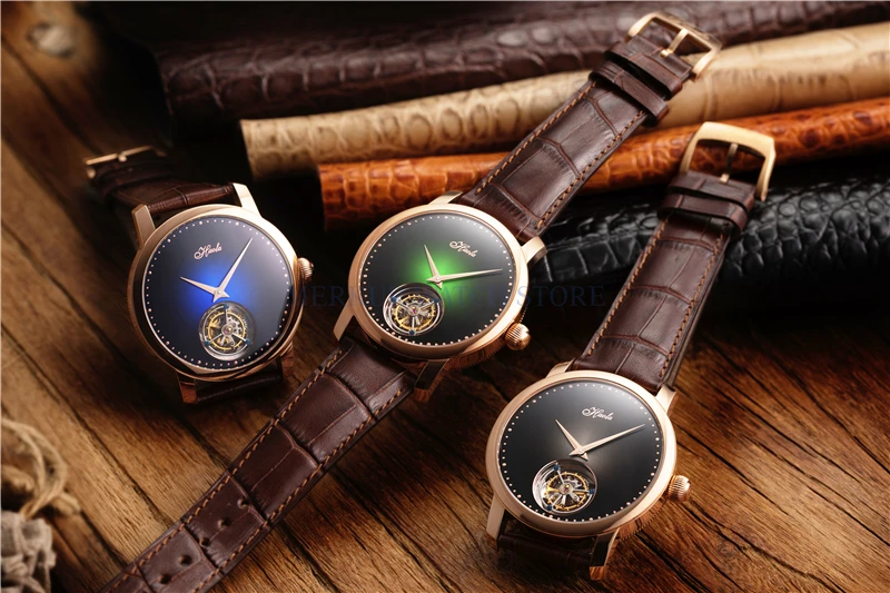 

Haofa Mens Watch Mechanical Handwind Tourbillon Luxury wristwatch