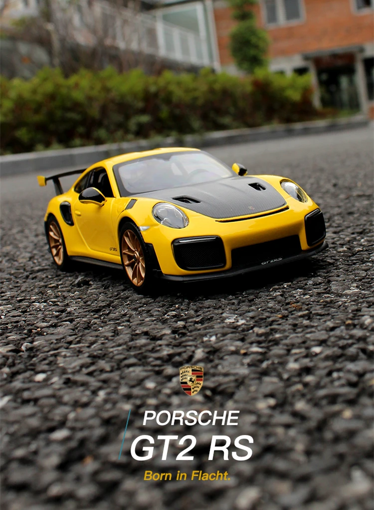 Maisto 1:24 Porsche 911GT2RS Roadster имитация сплава Модель автомобиля Моделирование Украшение автомобиля коллекция Подарочная игрушка