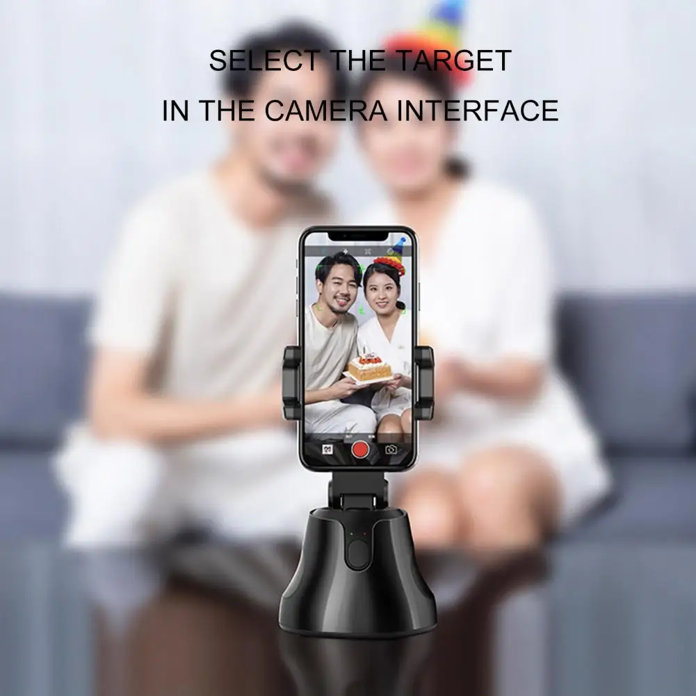 phone stand 360 degrees rotating object tracking smart cell phone holder ptz face recognition auto tracking mobile phone camera free global shipping